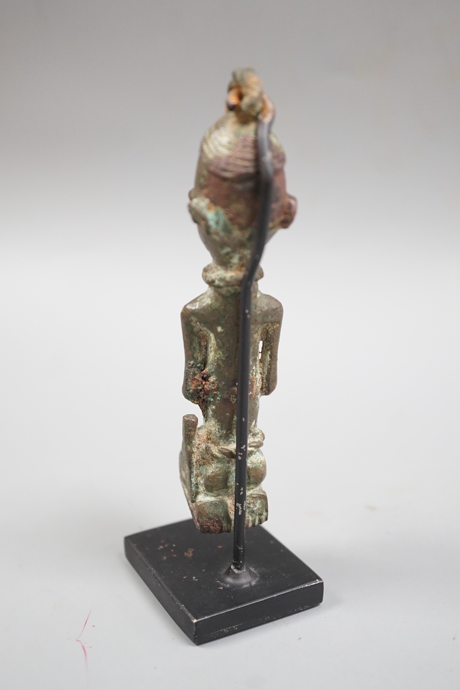 Yoruba Ogboni Edan - bronze figure on stand. 12cm excl stand